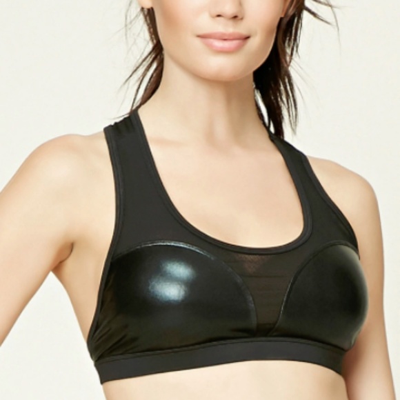 leather sports bra